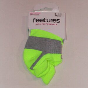 Feetures High Performance Max Cushion No Show Tab Unisex Socks Mens LG Lightning